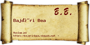 Bajári Bea névjegykártya